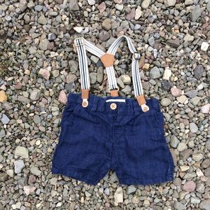 Zara boys shorts and suspenders.